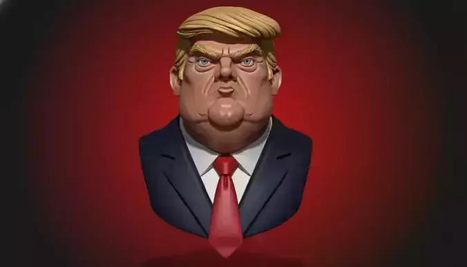 Stylized Trump Bust 3D Print
