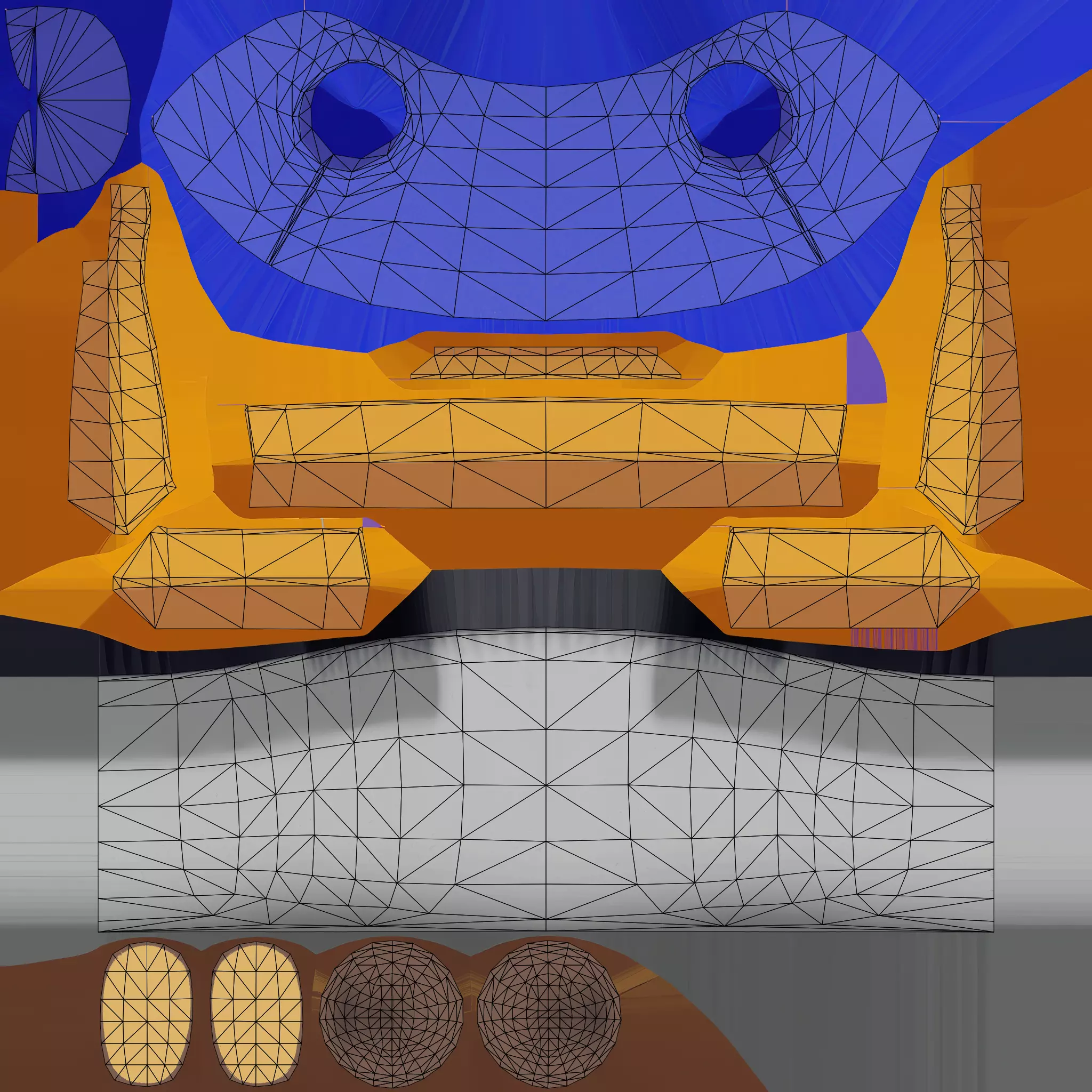 Toad - Mario Low-poly 3D model_8