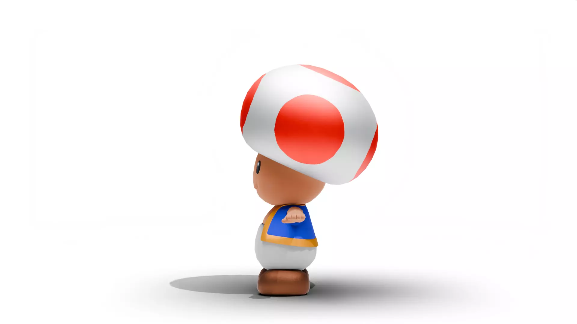 Toad - Mario Low-poly 3D model_4