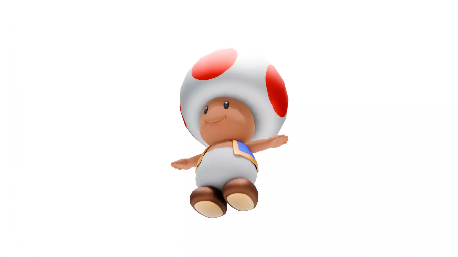 Toad - Mario Low-poly 3D model_7