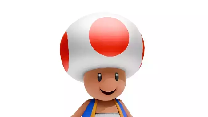 Toad - Mario Low-poly 3D model