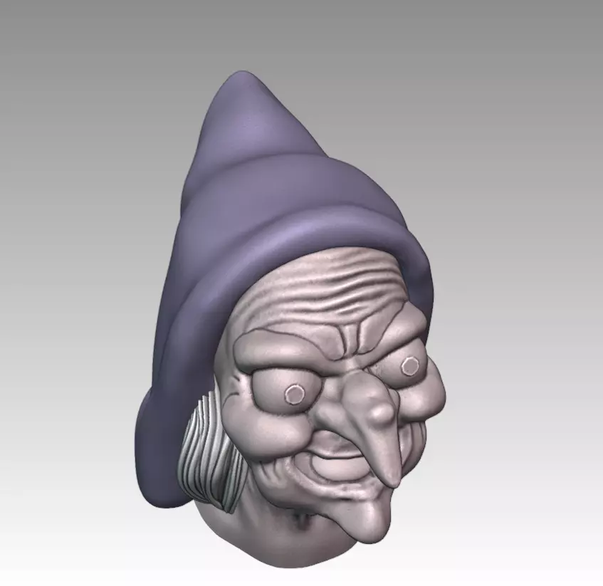 EVIL QUEEN WITCH MASK - Snow White 3D print model_13