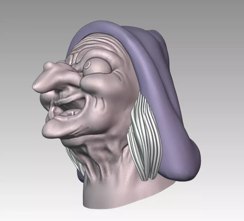 EVIL QUEEN WITCH MASK - Snow White 3D print model_16