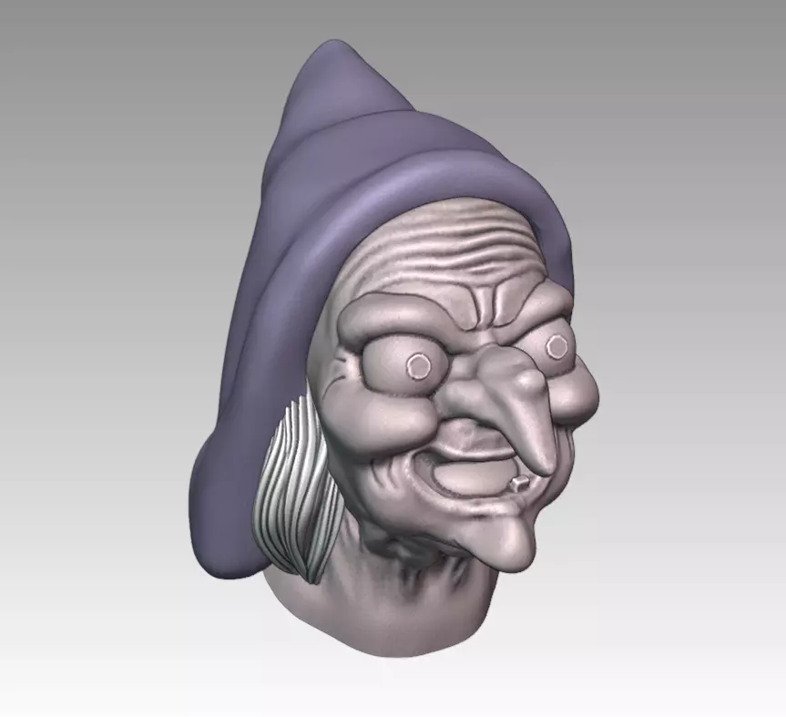 EVIL QUEEN WITCH MASK - Snow White 3D print model_12