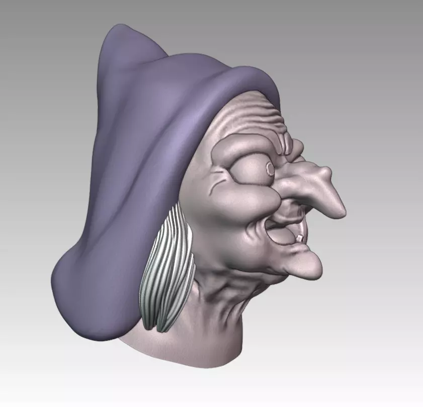 EVIL QUEEN WITCH MASK - Snow White 3D print model_10