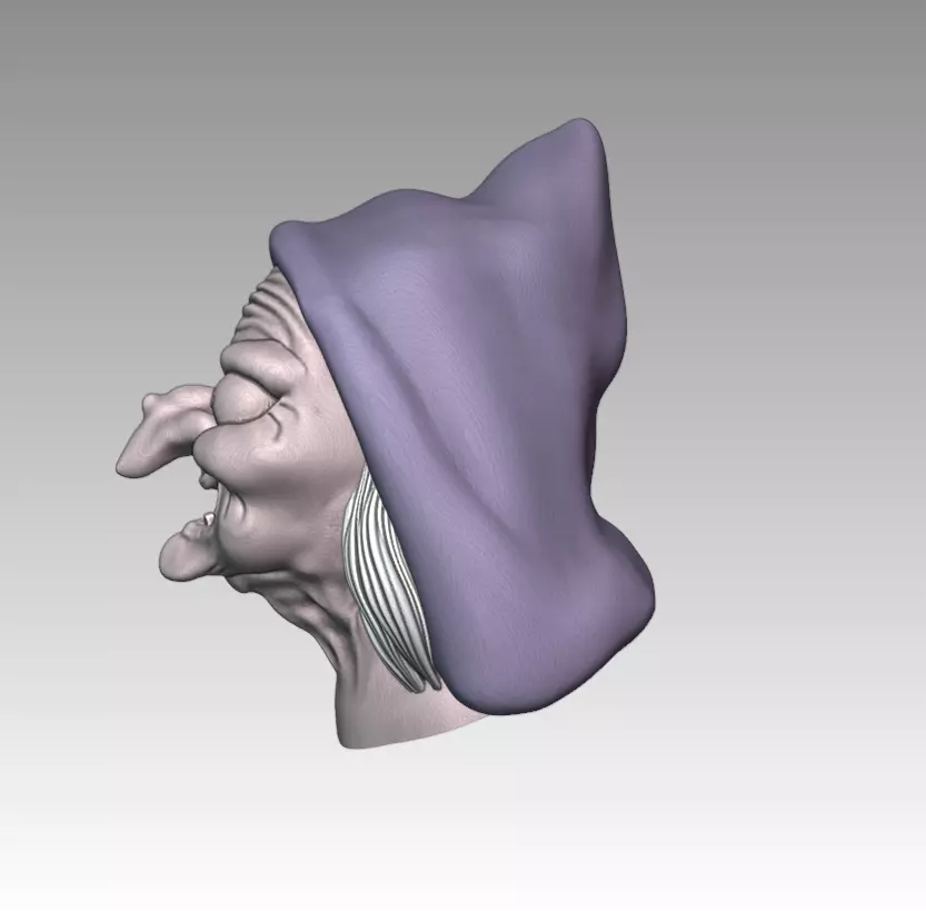 EVIL QUEEN WITCH MASK - Snow White 3D print model_5