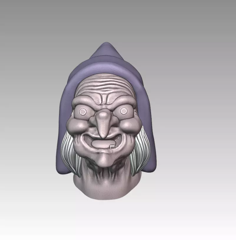 EVIL QUEEN WITCH MASK - Snow White 3D print model_2