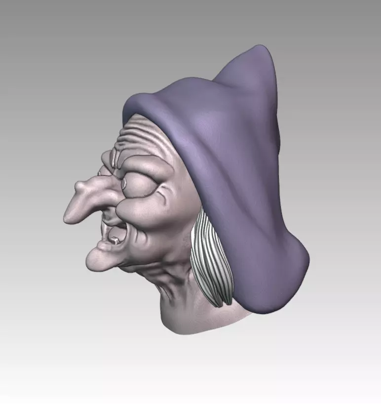 EVIL QUEEN WITCH MASK - Snow White 3D print model_4