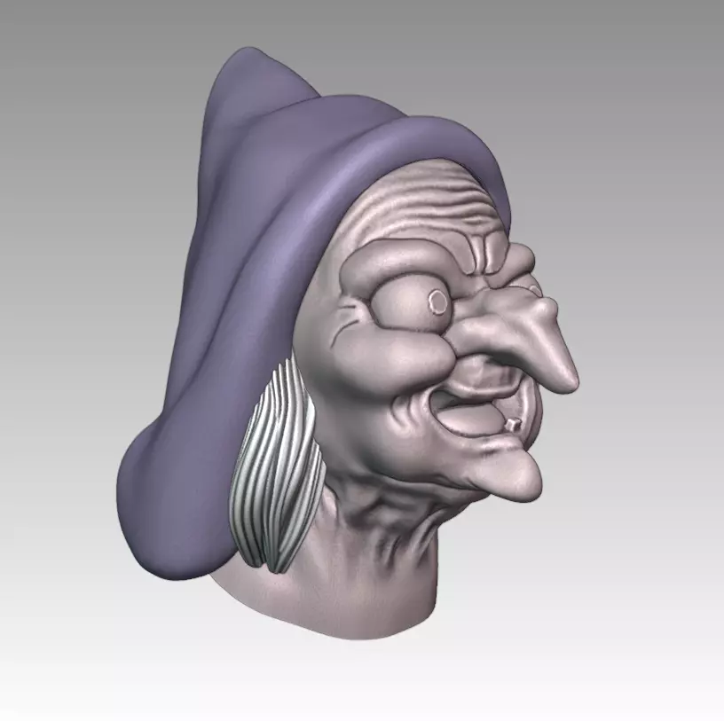 EVIL QUEEN WITCH MASK - Snow White 3D print model_11