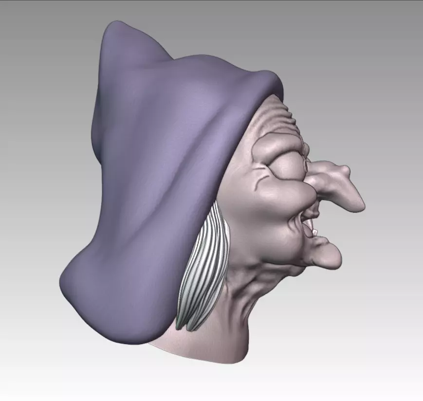 EVIL QUEEN WITCH MASK - Snow White 3D print model_9