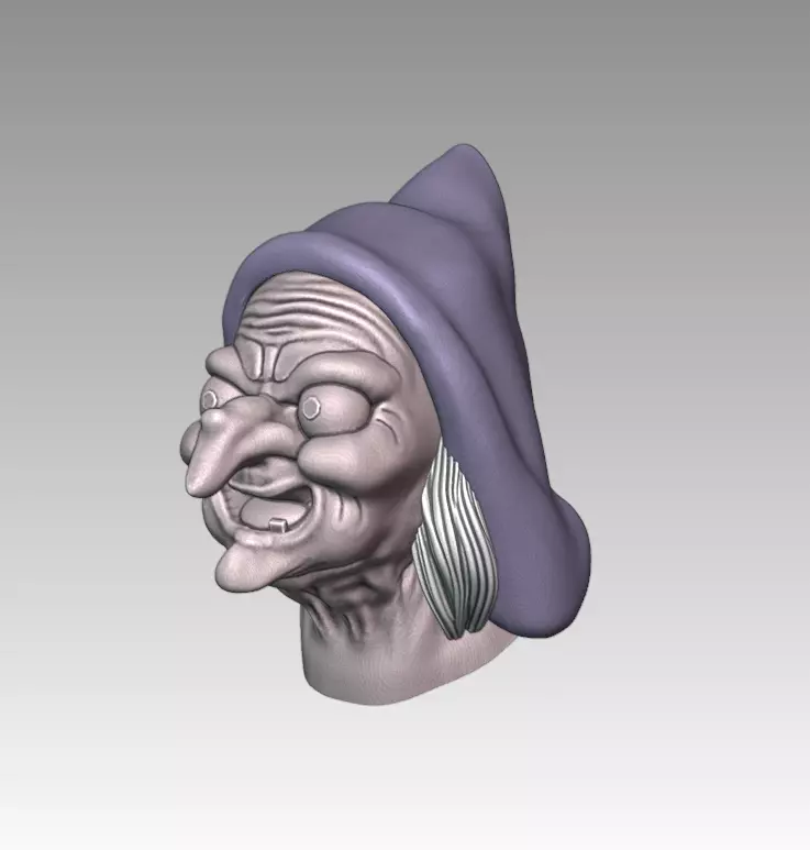EVIL QUEEN WITCH MASK - Snow White 3D print model_3
