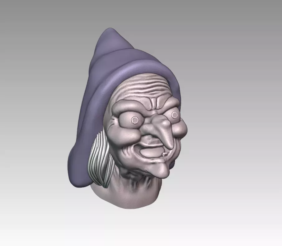 EVIL QUEEN WITCH MASK - Snow White 3D print model_1