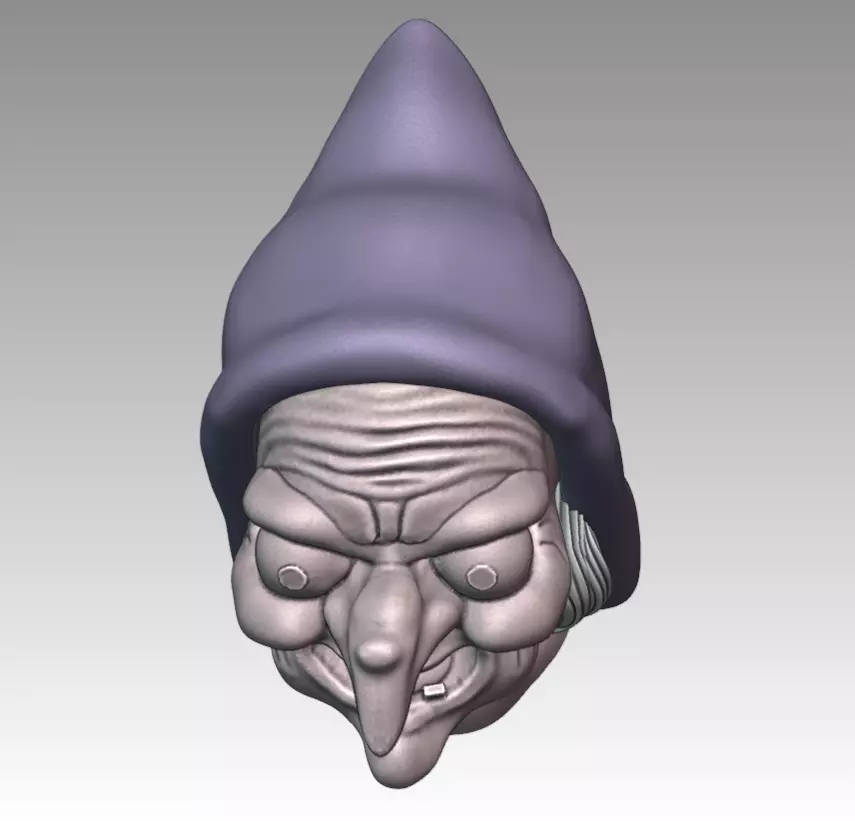 EVIL QUEEN WITCH MASK - Snow White 3D print model_14