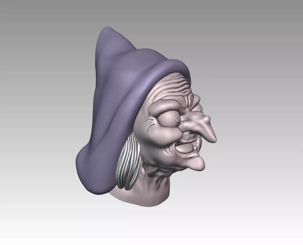 EVIL QUEEN WITCH MASK - Snow White 3D print model_0
