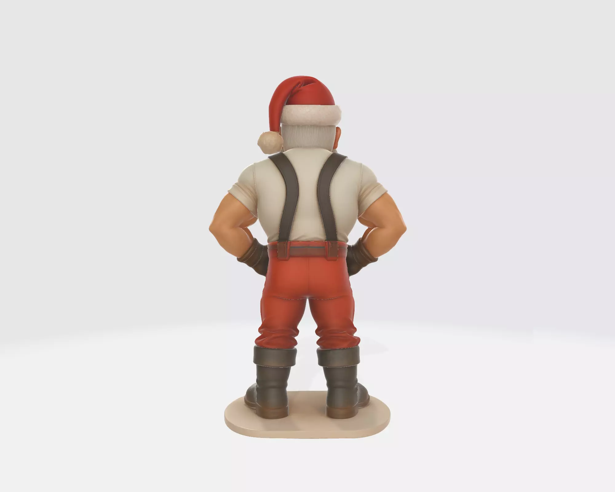 Tough Santa Claus Muscular Christmas Figurine Holiday Decor 3D print model_5
