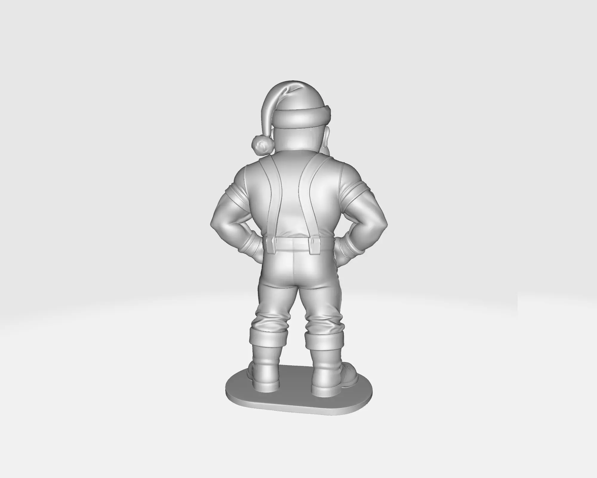 Tough Santa Claus Muscular Christmas Figurine Holiday Decor 3D print model_8