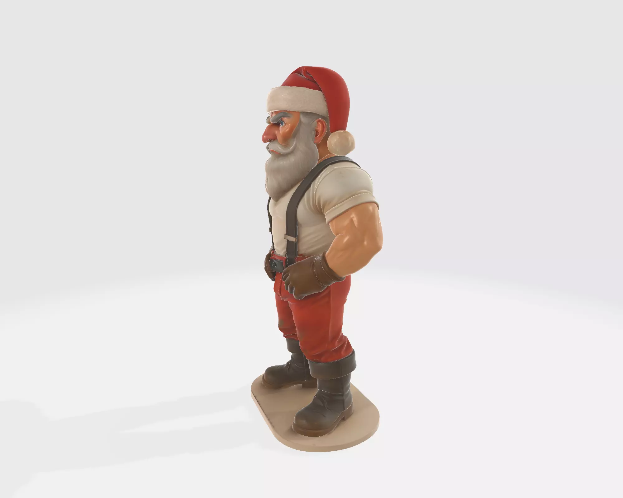 Tough Santa Claus Muscular Christmas Figurine Holiday Decor 3D print model_6