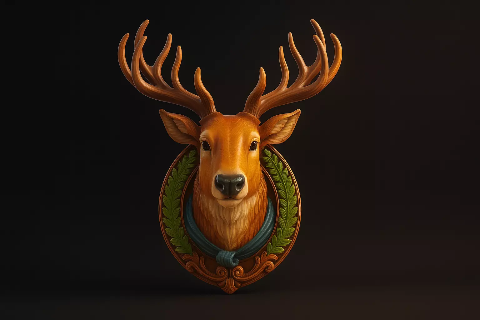 Majestic Deer Head Wall Art Deer Bust Rustic Animal Home Decor 3D print model_0