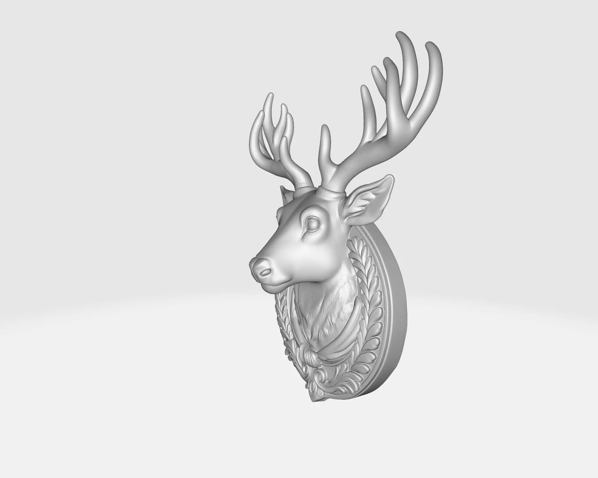 Majestic Deer Head Wall Art Deer Bust Rustic Animal Home Decor 3D print model_3