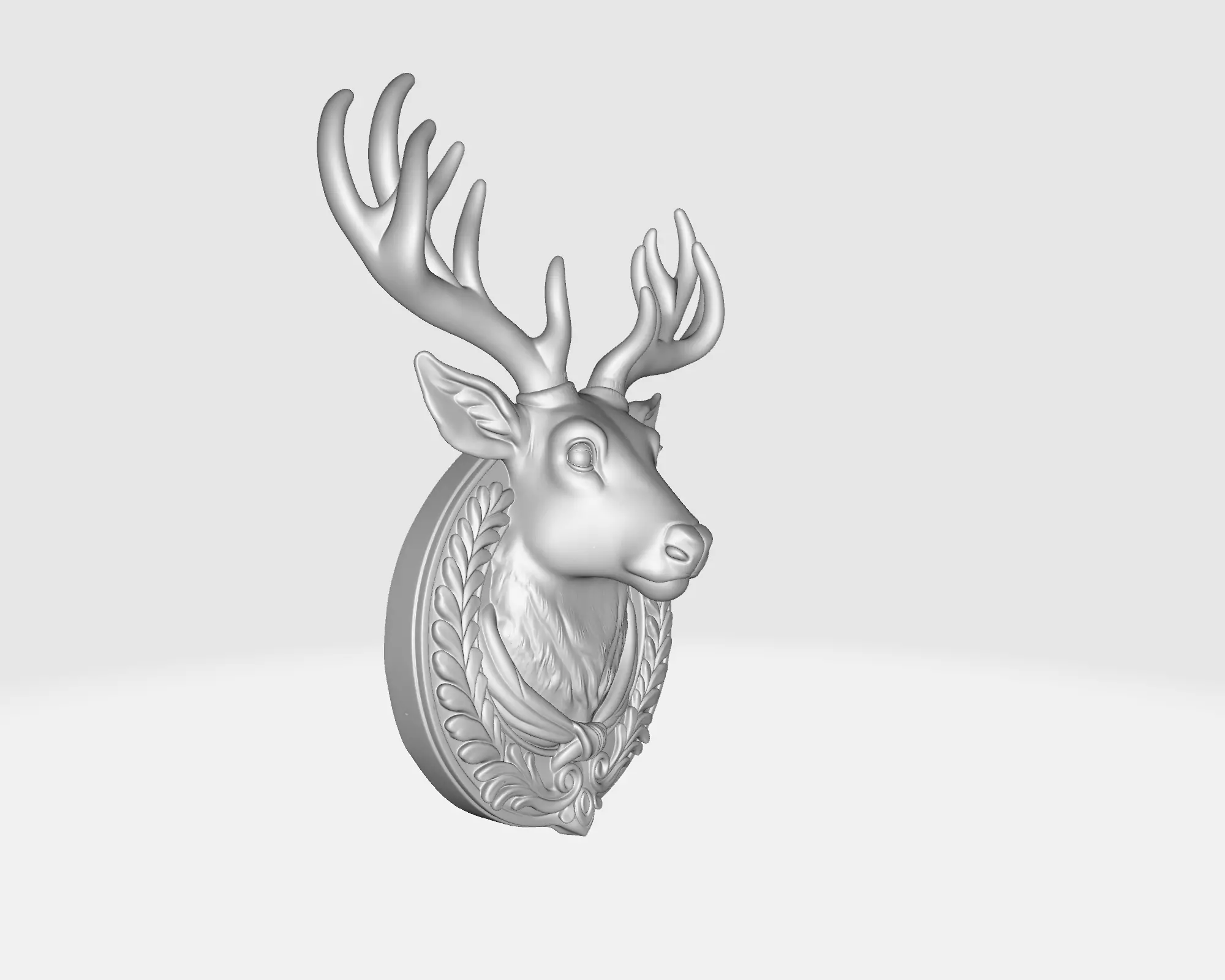 Majestic Deer Head Wall Art Deer Bust Rustic Animal Home Decor 3D print model_1