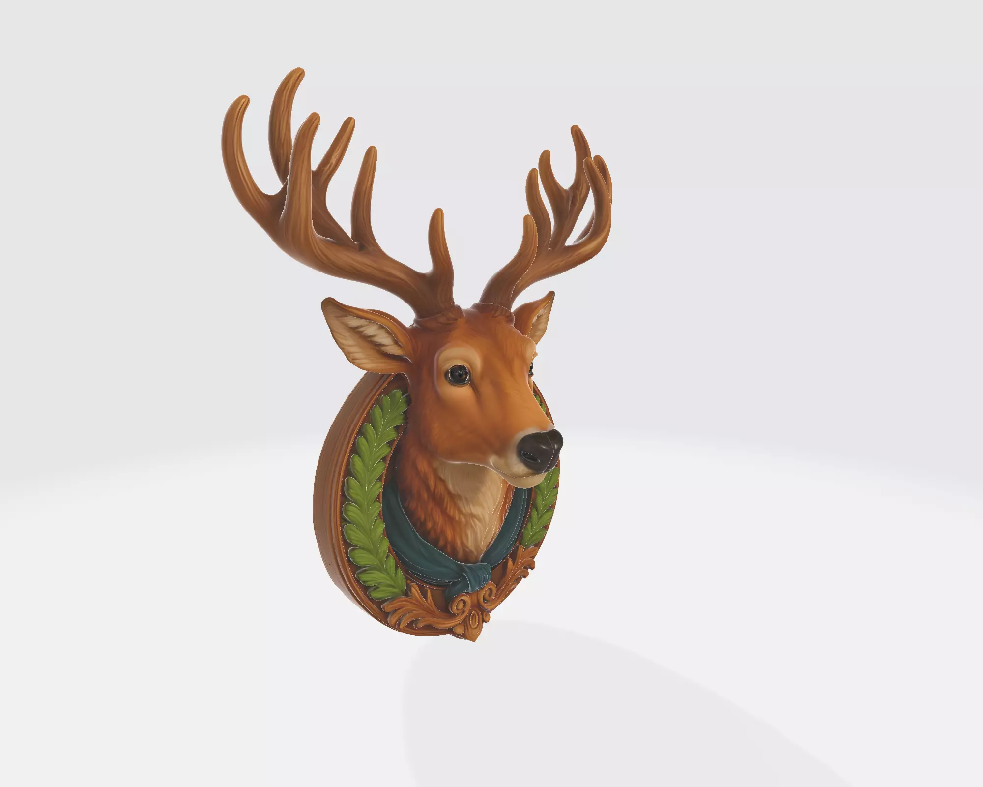 Majestic Deer Head Wall Art Deer Bust Rustic Animal Home Decor 3D print model_7