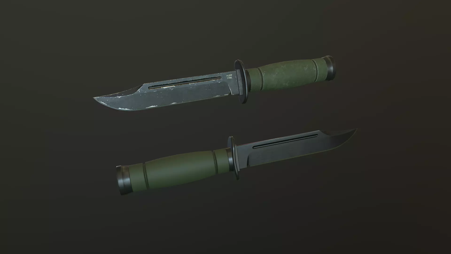 Tactical Combat Knife Free 3D model_1