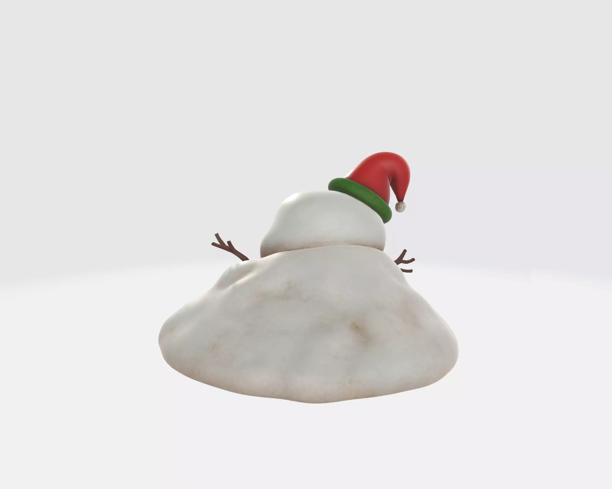 Sad Melting Snowman Christmas Cute Winter Decoration 3D print model_6