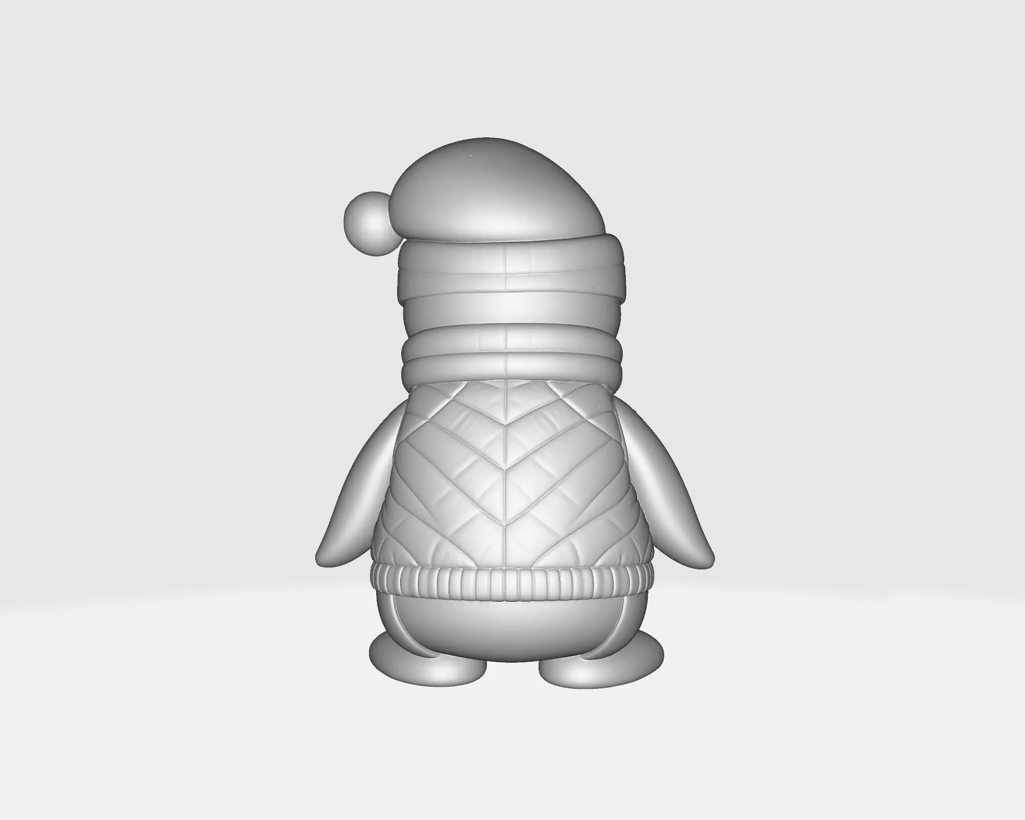 Adorable Winter Penguin Figurine with GogglesHat and Vest  3D print model_8