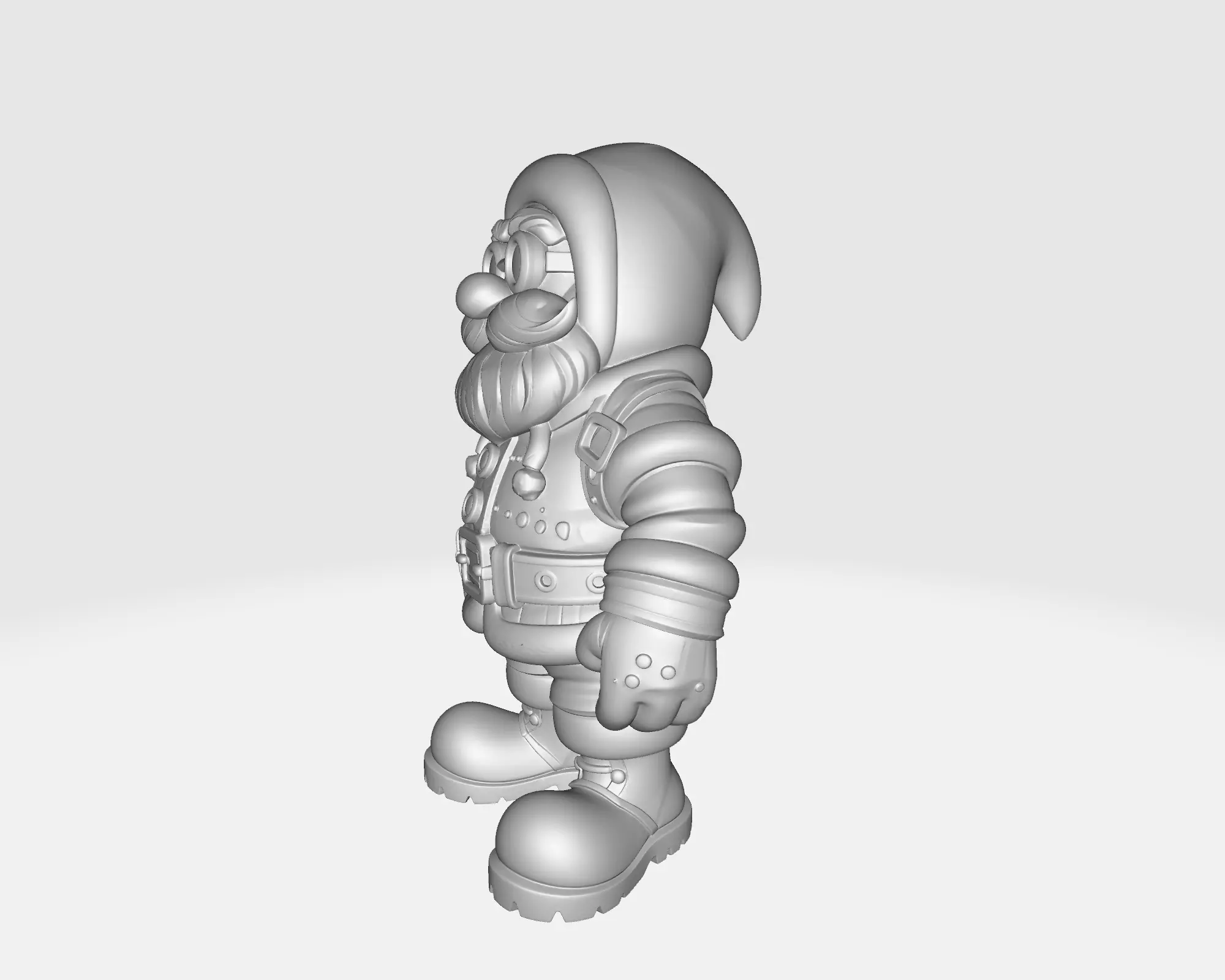 Santa Claus Figure Christmas Decoration Holiday Miniature 3D print model_3
