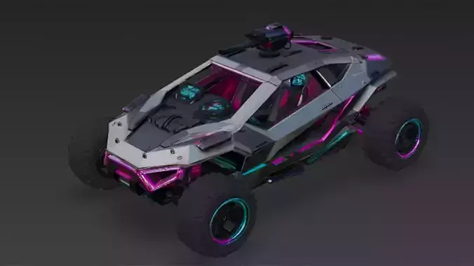 Cyberpunk Offroad Vehicle 3D Model