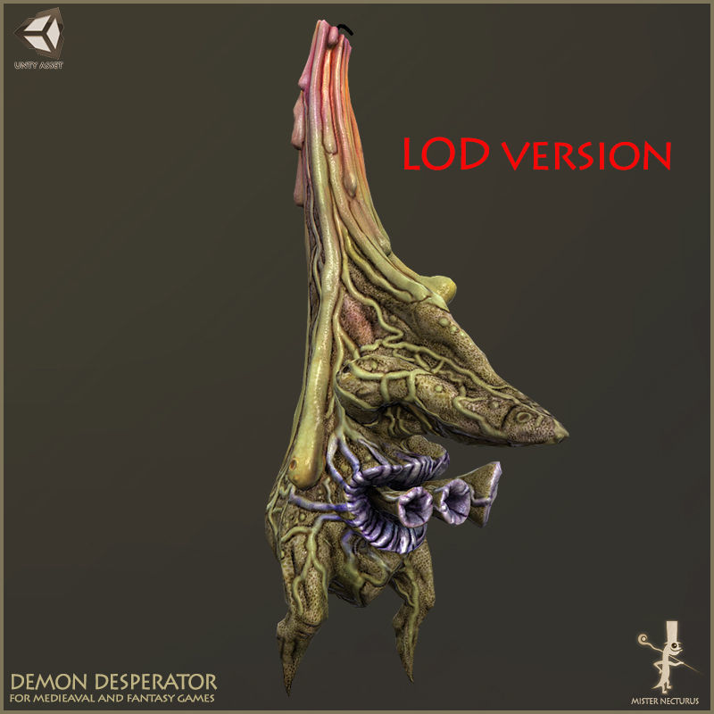 Demon Desperator Low-poly 3D model_6