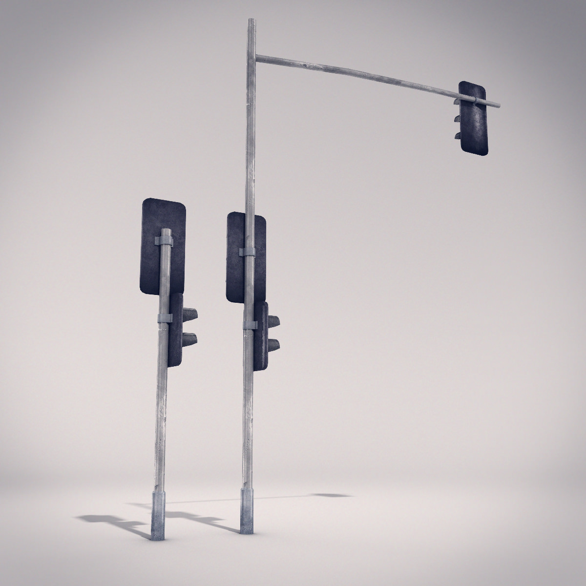Traffic Lights Low-poly 3D model_3