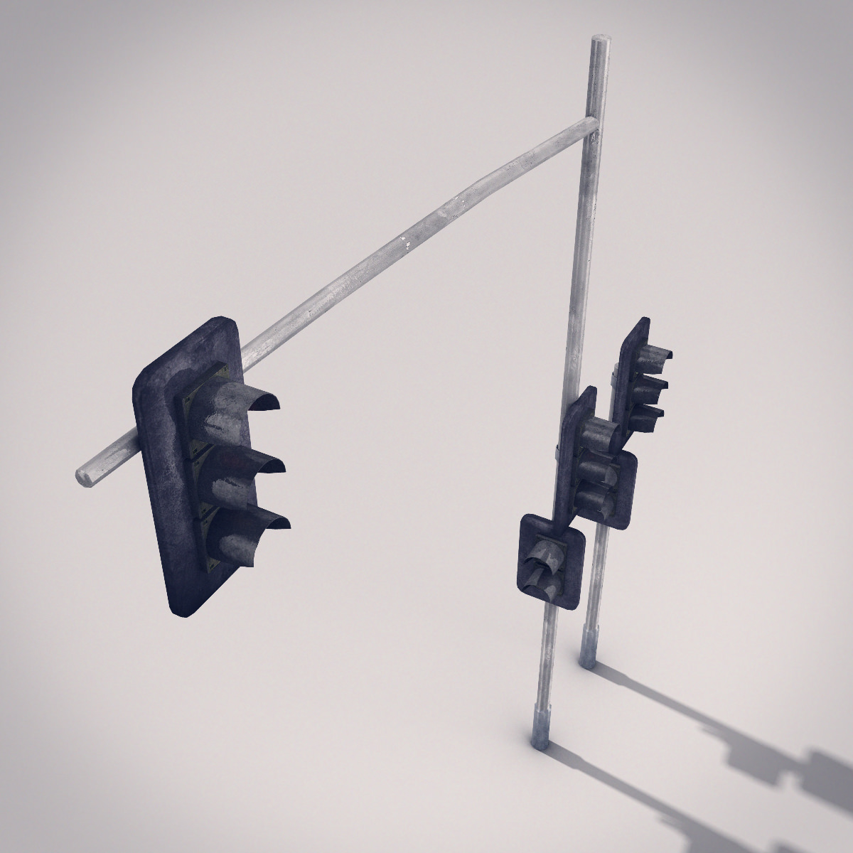 Traffic Lights Low-poly 3D model_1