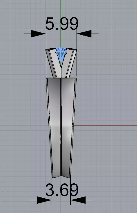 One diamond ring  3D print model_5