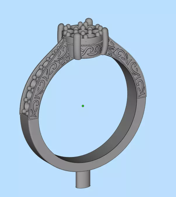 Ring with patterns  3D print model_8