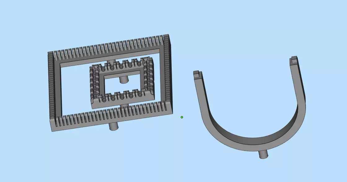 Quad unique ring 3D print model_6