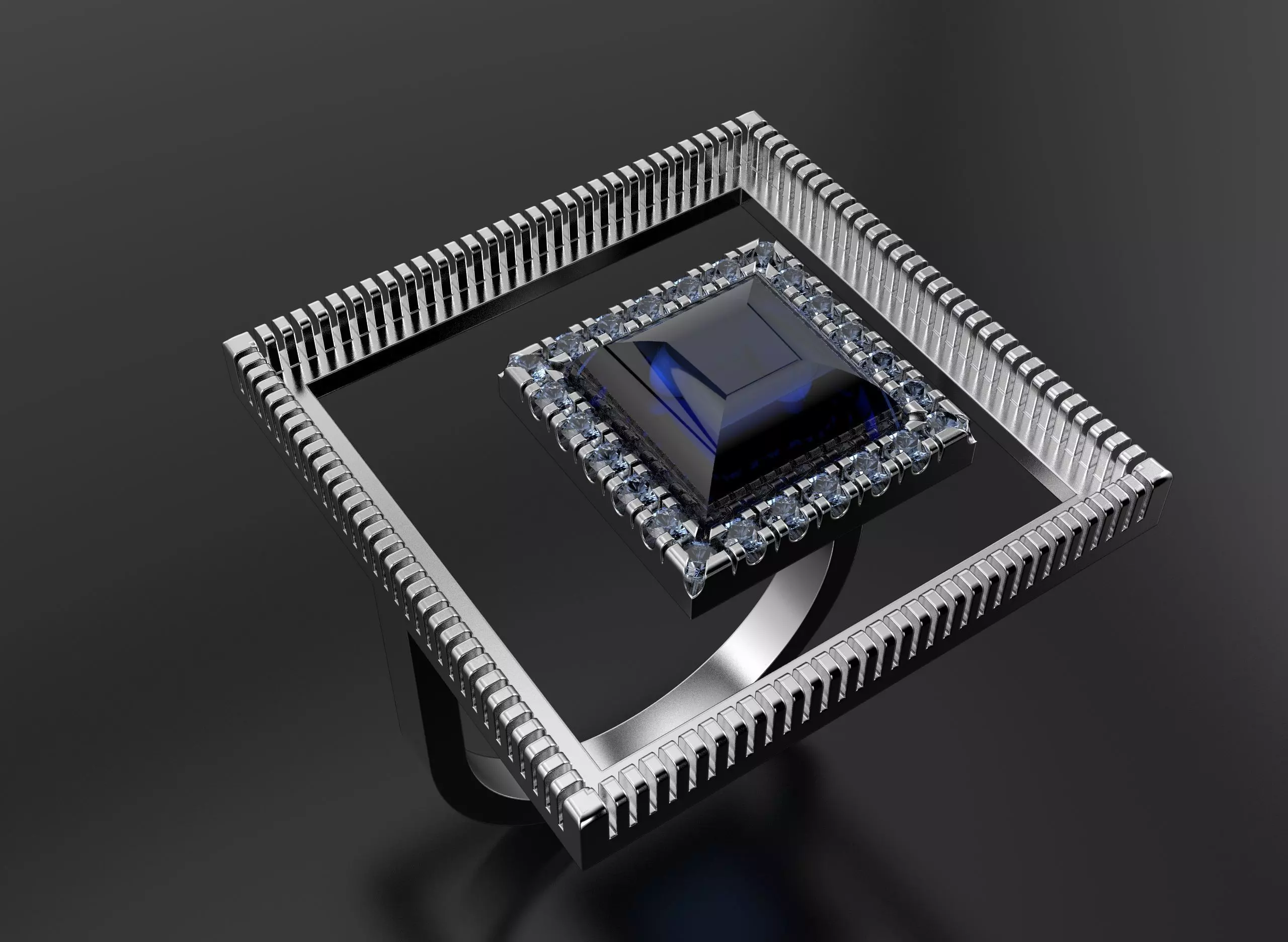 Quad unique ring 3D print model_3