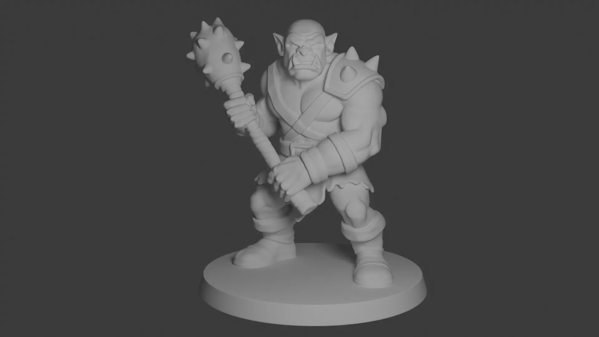 Orc miniature 3D print model_0