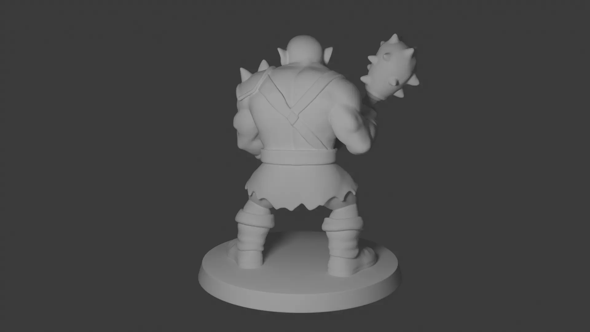 Orc miniature 3D print model_1