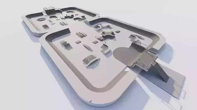 Skatepark-Skate Park PACK 3D model