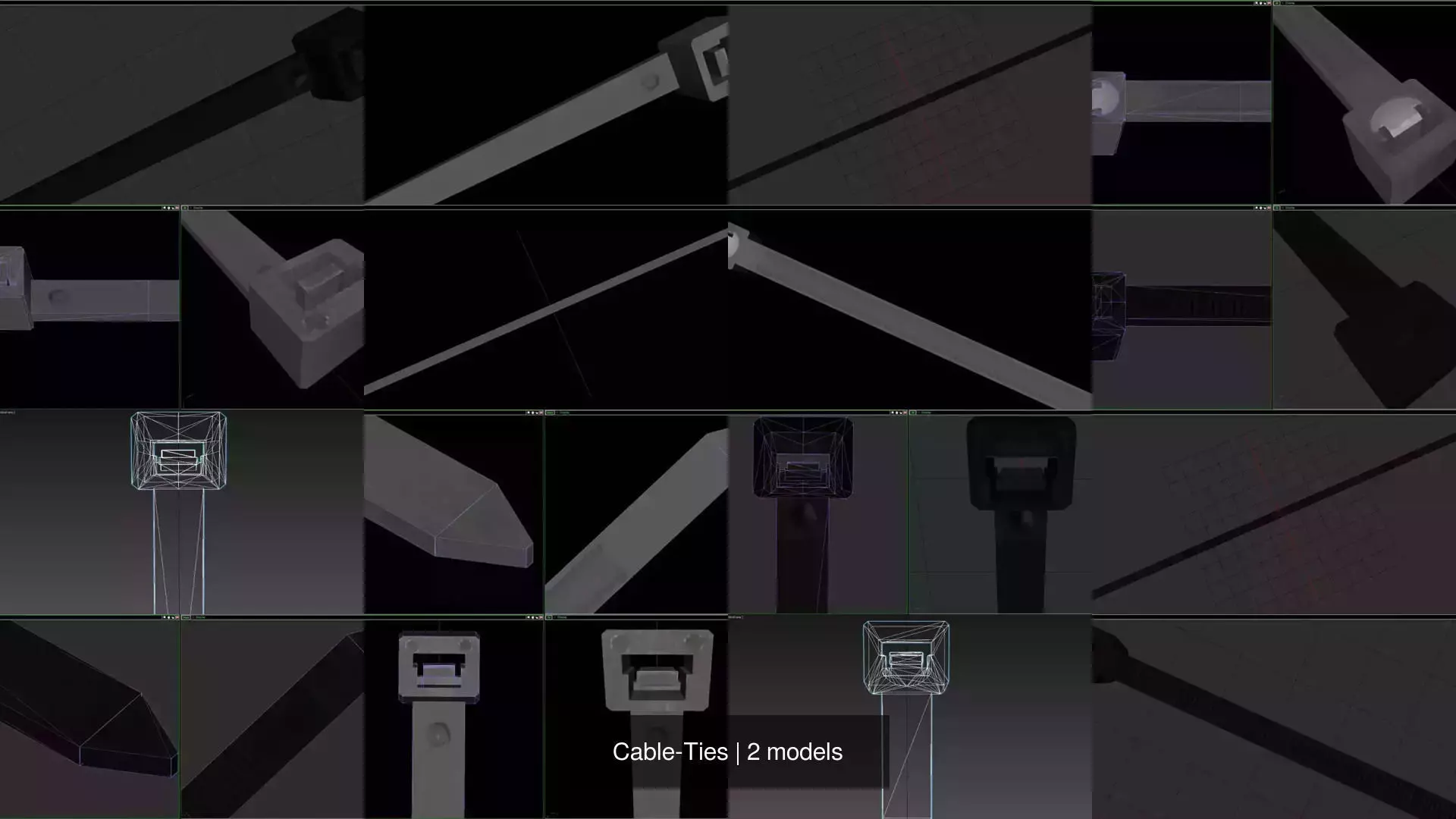 Cable-Ties 3D Model Collection_0