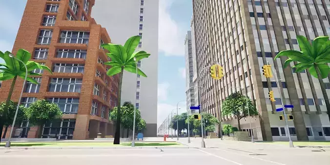 City Downtown Skyscraper Street Lot 05 Free low-poly 3D model City Downtown Skyscraper Street Lot 05 Free low-poly 3D model