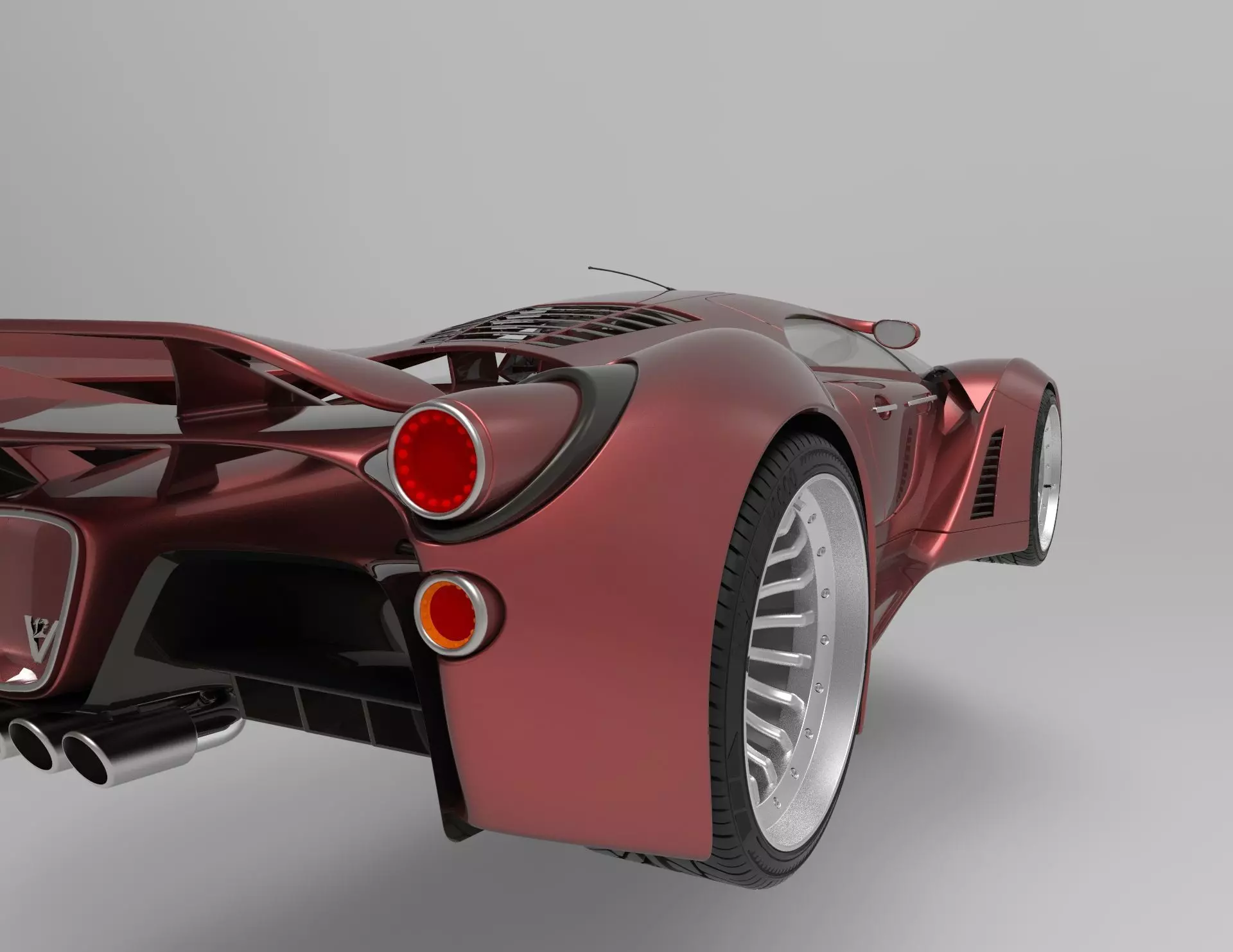 Super sports car model 3D model_3