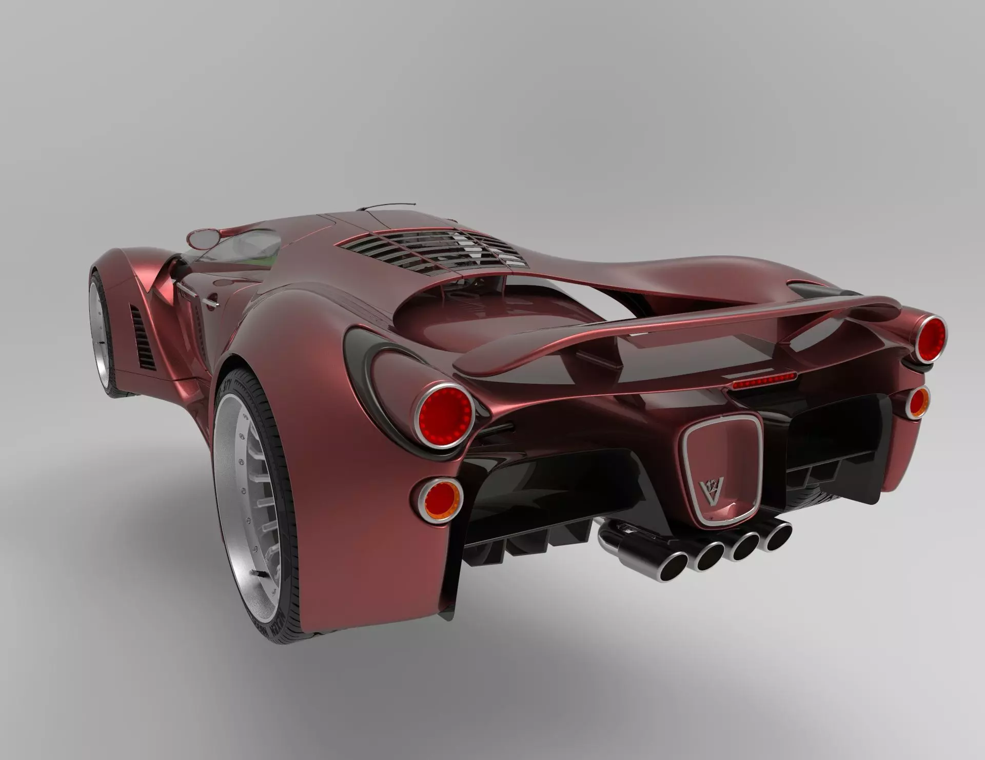 Super sports car model 3D model_5