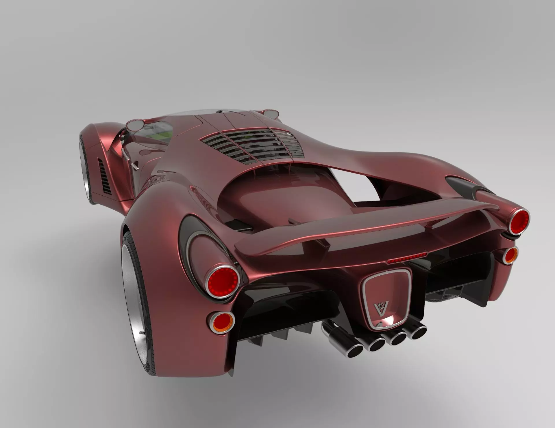 Super sports car model 3D model_7