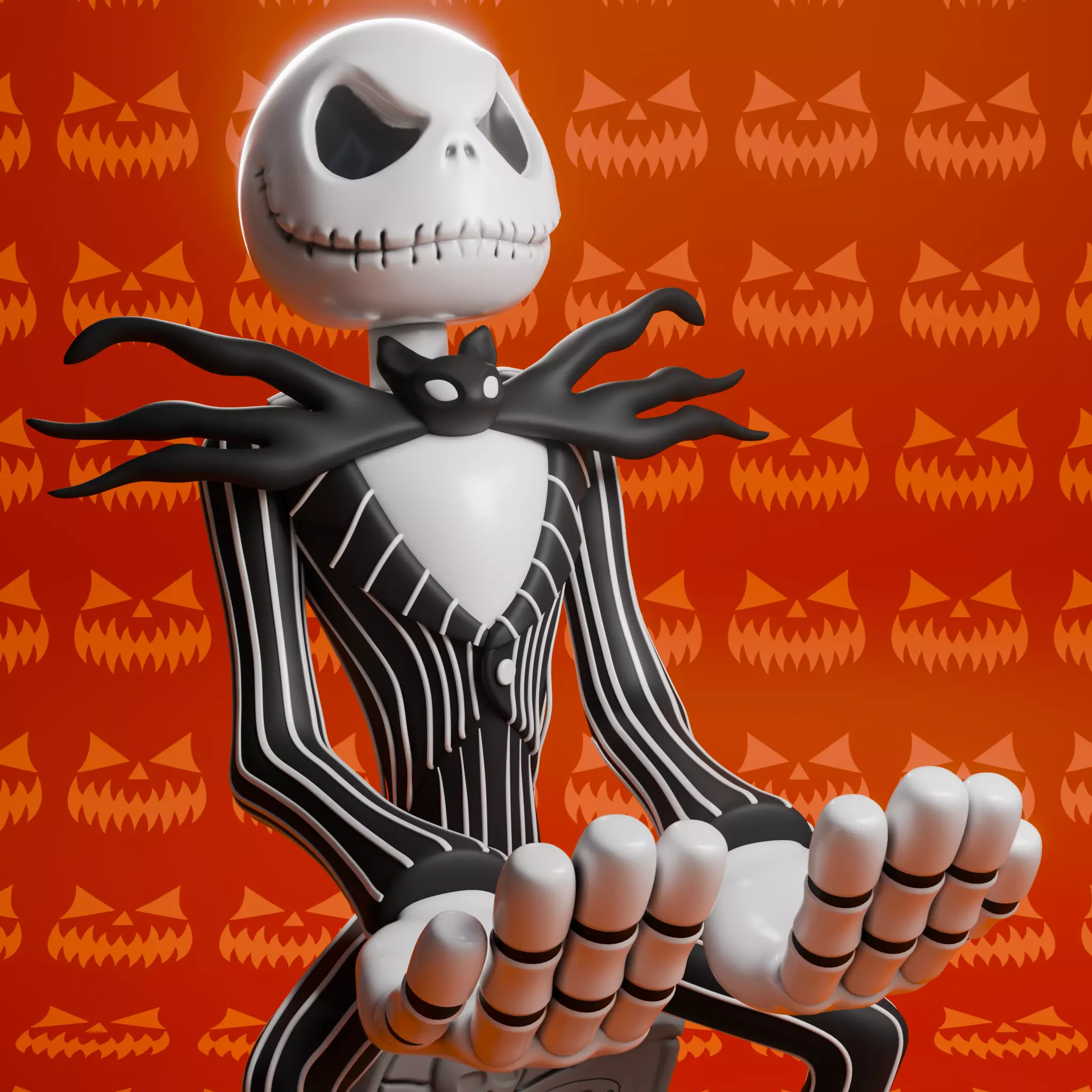 Jack Skellington controller stand - The nightmare before C 3D print model_2