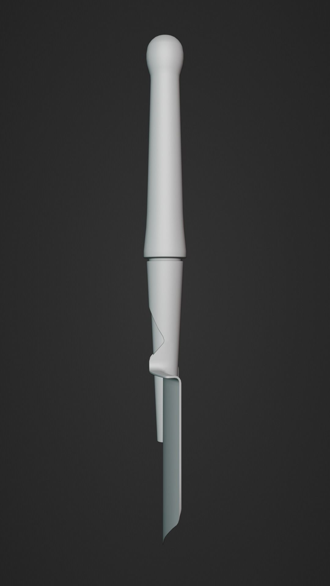 Sapper shovel Low-poly 3D model_8