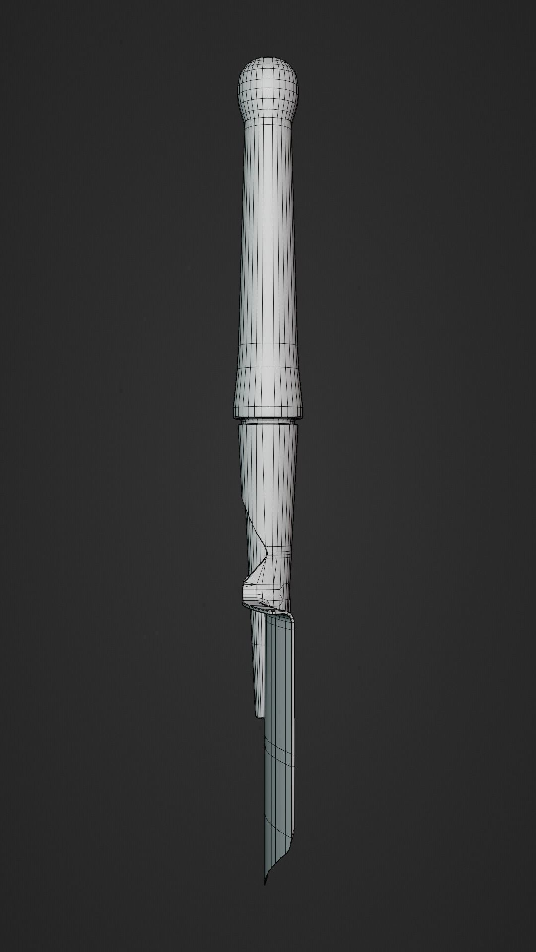 Sapper shovel Low-poly 3D model_9