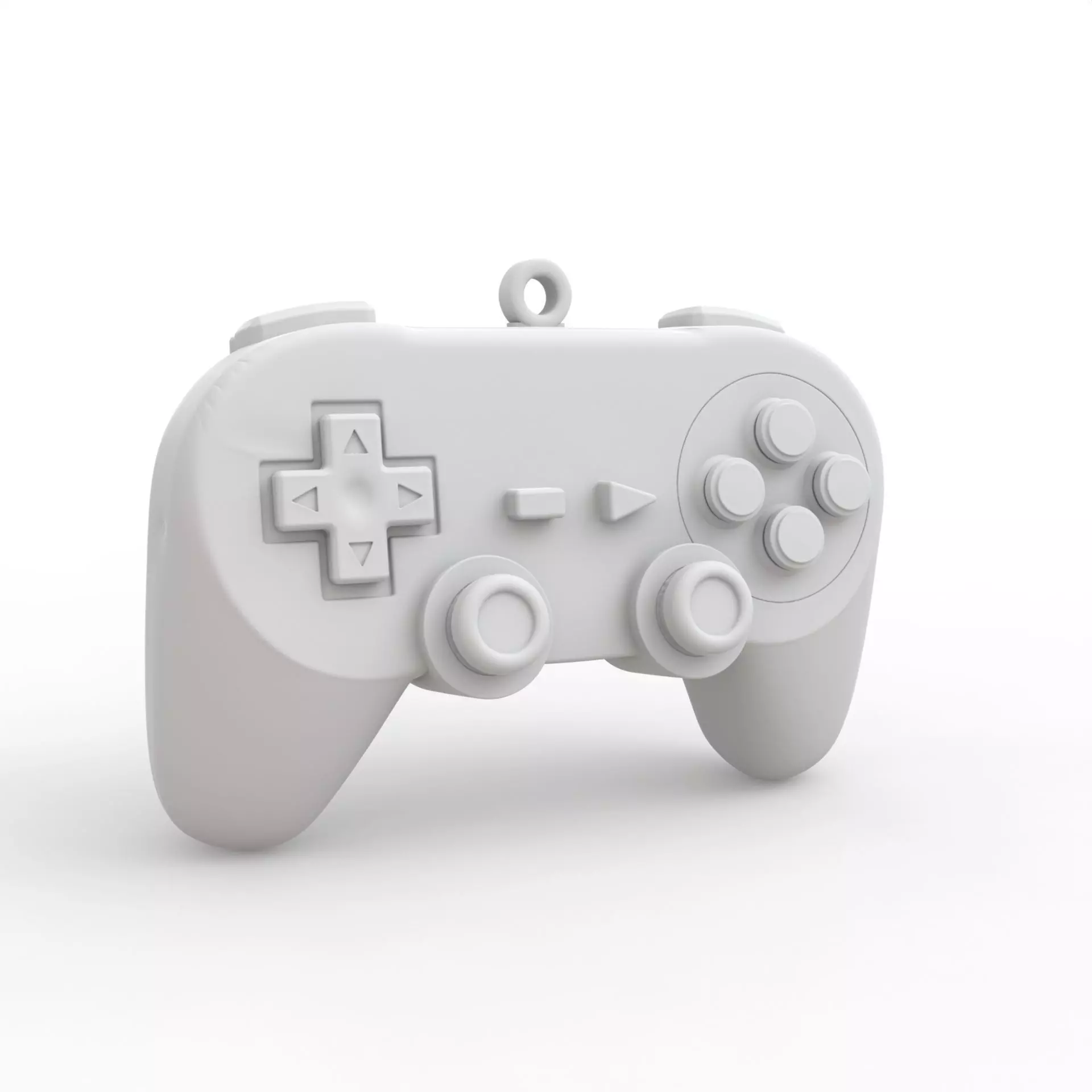 Retro Gaming SNES Controller Replica Keychain - Directional Pad 3D print model_5