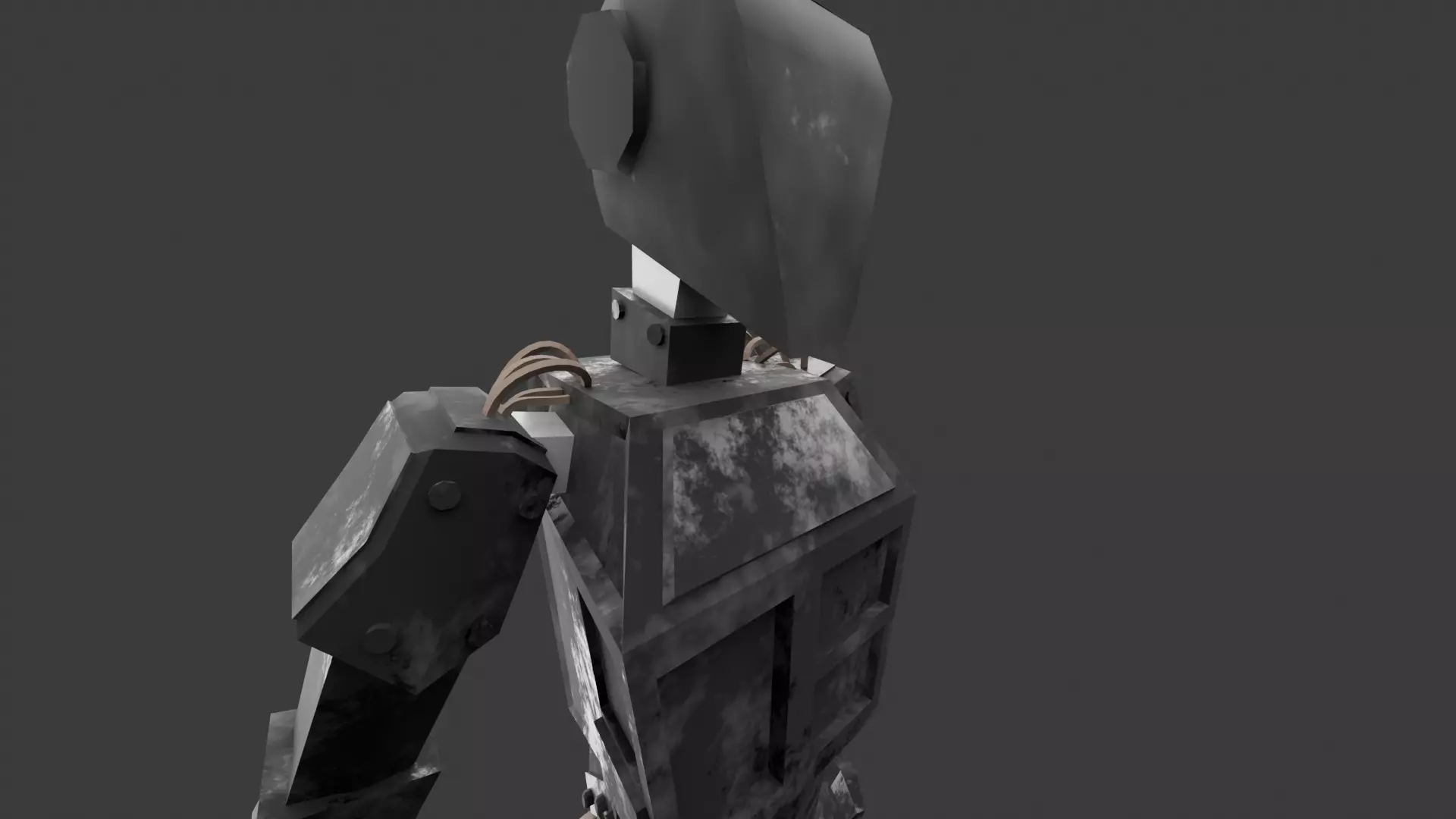 Humanoid Robot -Game Read Low-poly 3D model_2